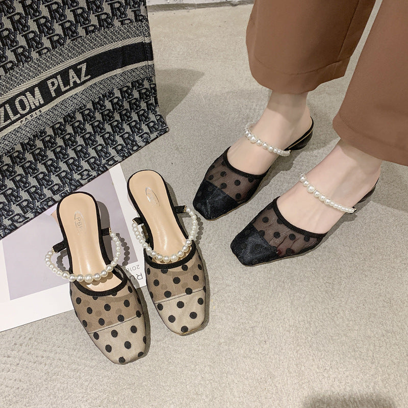 "Baotou Half Slippers for Women - Summer Outdoor Wear"