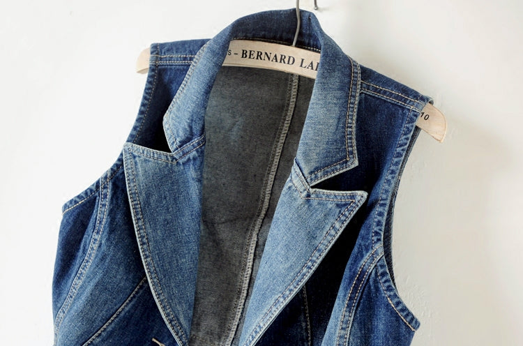 Sleeveless Denim Vest for Casual Wear