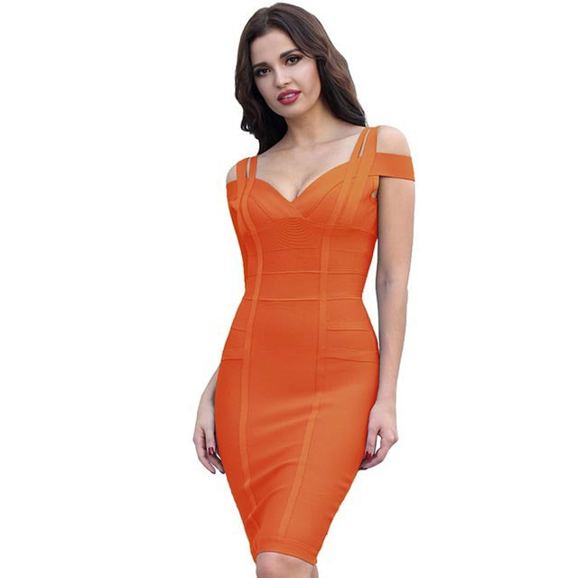 Off-Shoulder Bandage Dress for Women Party Wear
