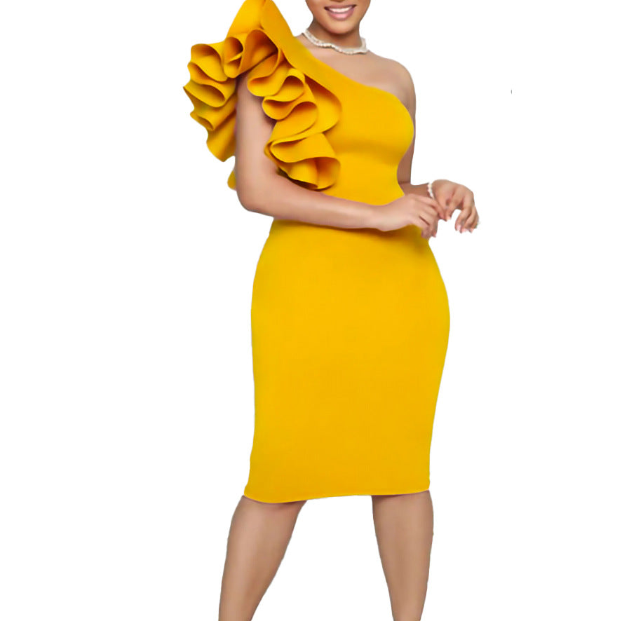 Elegant Sheer Bodycon Dress for Women - Office Wear