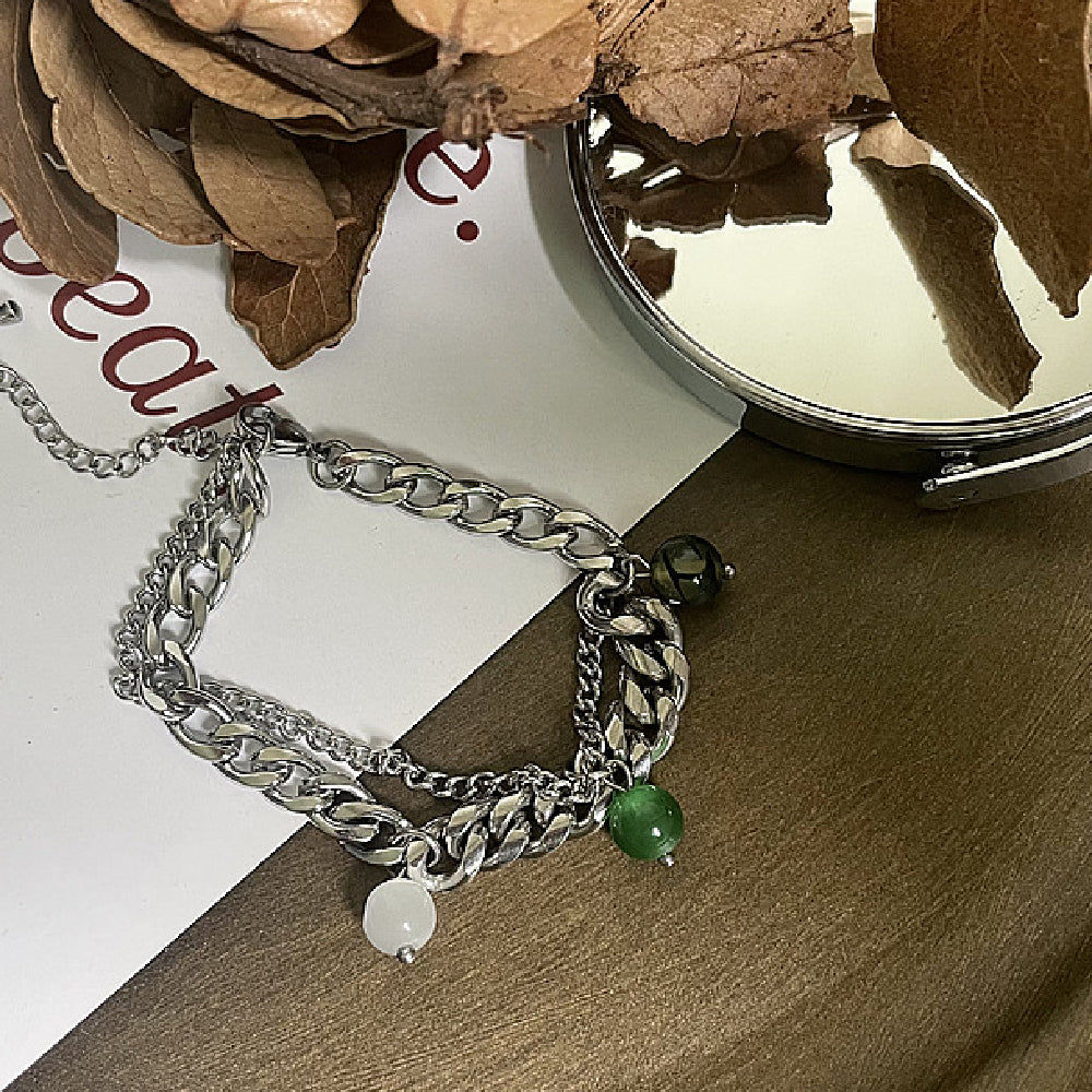 Double Layered Fashion Stitching Wear Bracelet