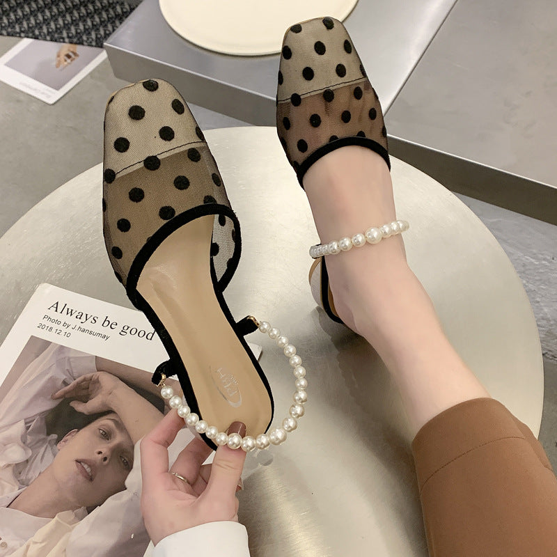 "Baotou Half Slippers for Women - Summer Outdoor Wear"