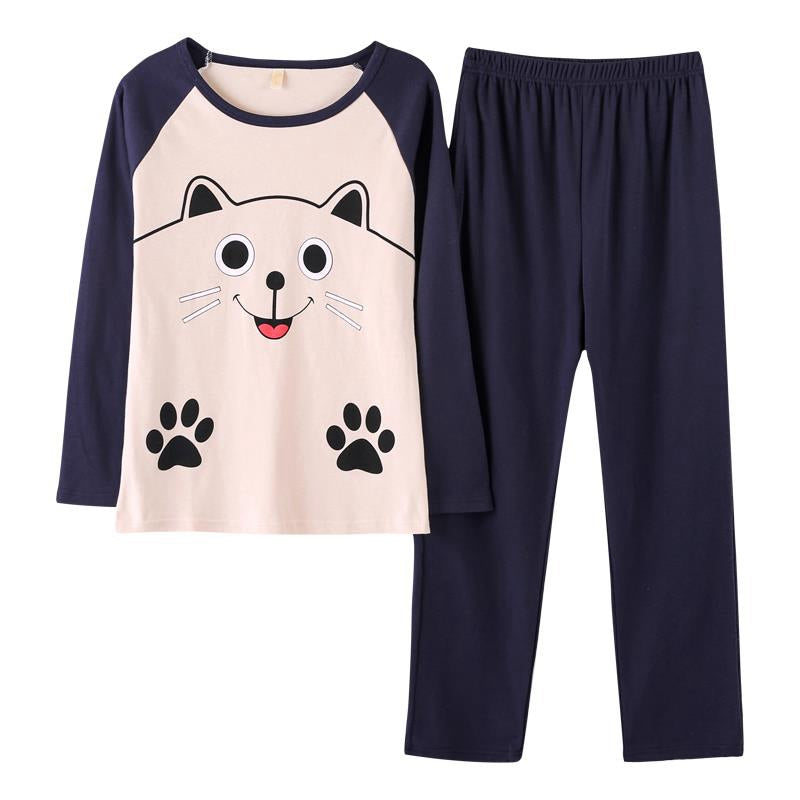 Cute Cartoon Pajamas Set for Women Home Wear